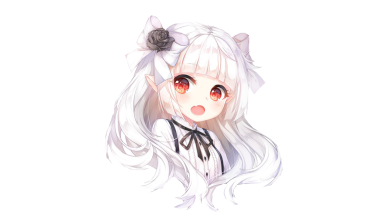 Anime Canities Hair Chibi, anime girl, blanc, mammifère png