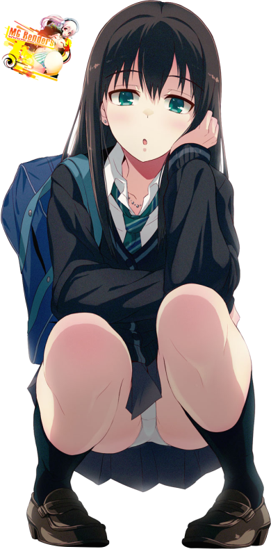 Cinderella Girls Anime Mangaka Rin, Anime, brown, black Hair, cartoon png