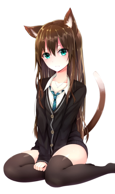 Cat Girl cute anime girl, manga, chibi png