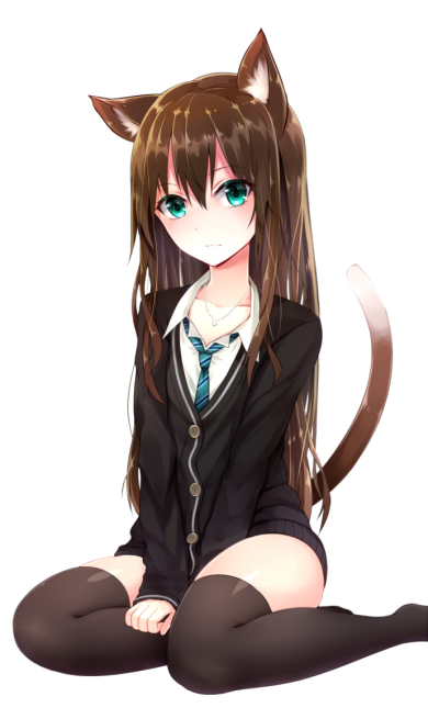 Cat Girl jolie fille anime, manga, chibi png