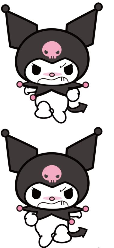 Sanrio kuromi cartoon character png transparent background