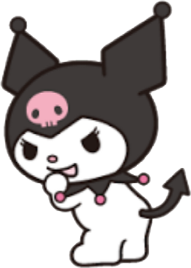 Kuromi png fictional charater from sanrio sticker png