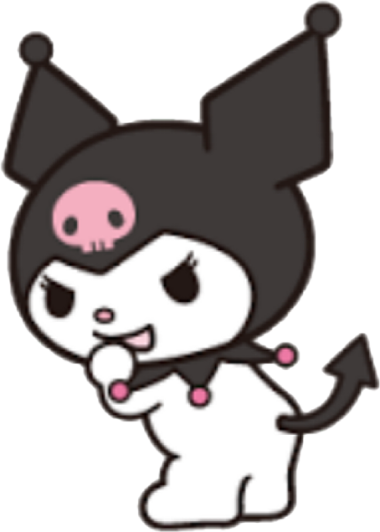 Kuromi png personnage fictif de sanrio autocollant png