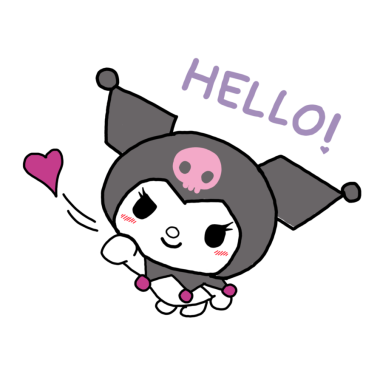 hola gatito mi melodía kuromi, hola, púrpura png