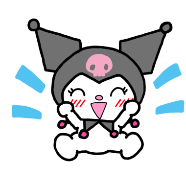 Download Happy Kuromi png character, sanrio png