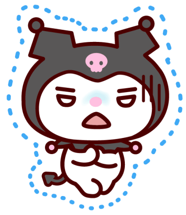 pegatina sanrio hello kitty kuromi kavaii, cabeza, pegatina png