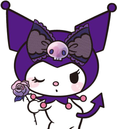Cute purple kurmi sanrio character png