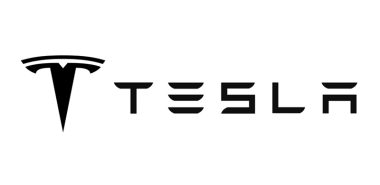 Logo texte Tesla en couleur noire, logo de l'entreprise automobile Tesla png