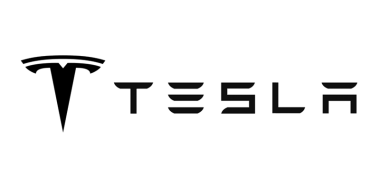 Download Tesla text logo in black color, Tesla car company logo png