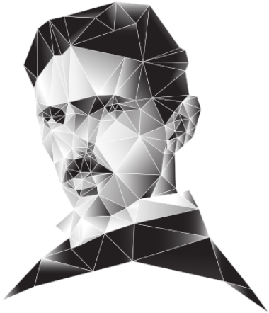 Nikola Tesla Portrait vecteur png