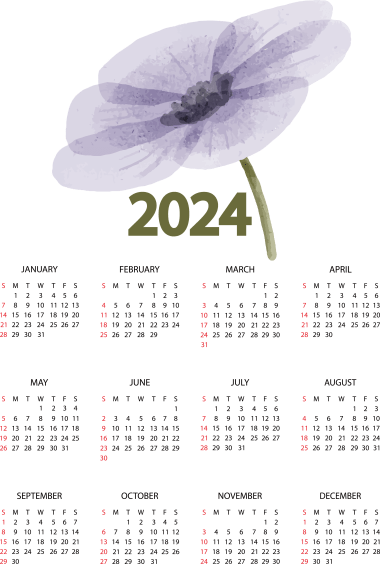 2024 calendar, png