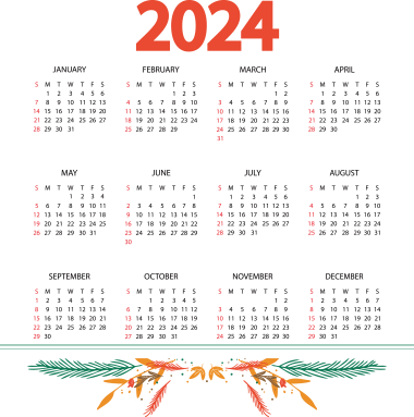 2024 calendar, png