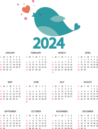 Calendario 2024 png