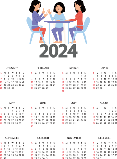 Calendario 2024 png