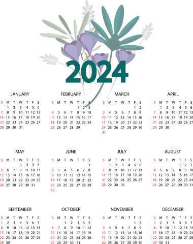 2024 calendar, png