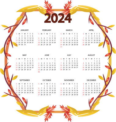 Calendrier 2024, png