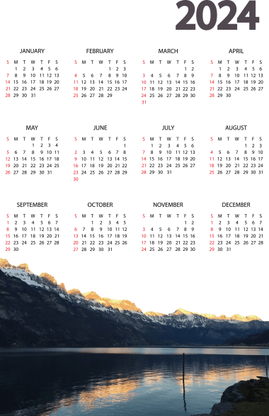 Calendario 2024, png