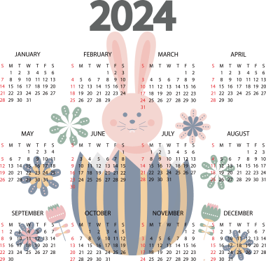 2024 calendar, png