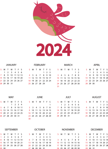 Calendrier 2024, png