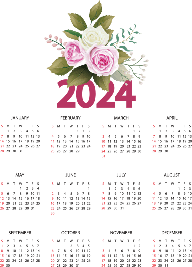 Calendrier 2024, png