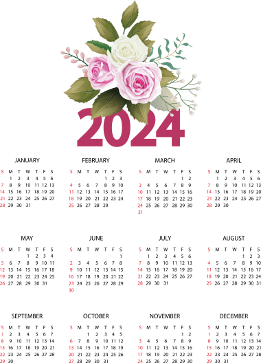 Calendario 2024, png