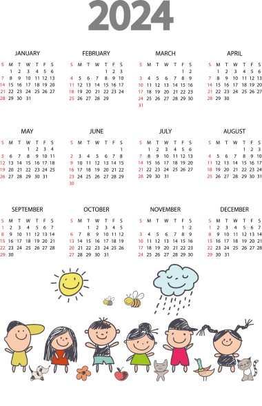 2024 calendar, png