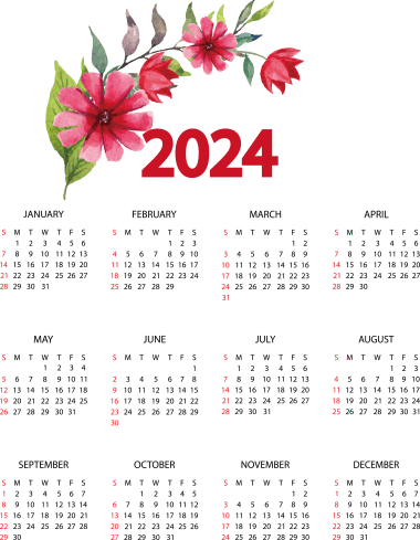 Calendario 2024, png