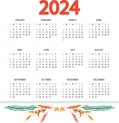 2024 calendar, png