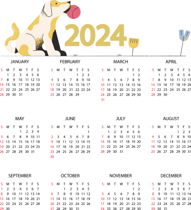 Calendario 2024, png