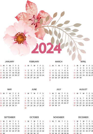 Calendrier 2024, png