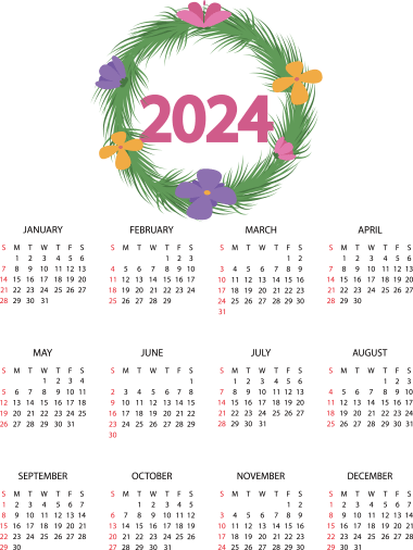 Calendario 2024, png