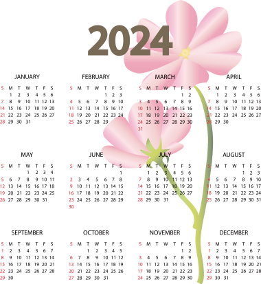 2024 calendar, png