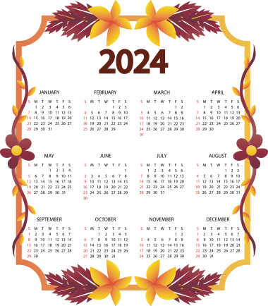 Calendario 2024, png