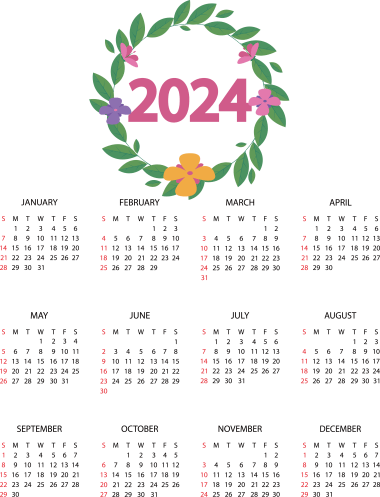 Calendrier 2024, png