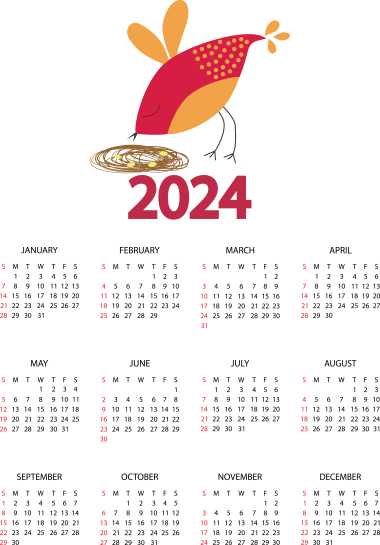 Calendario 2024, png