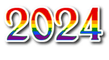 2024 año nuevo color del arco iris, png