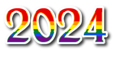 Couleur arc-en-ciel du nouvel an 2024, png