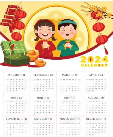 calendrier 2024, png