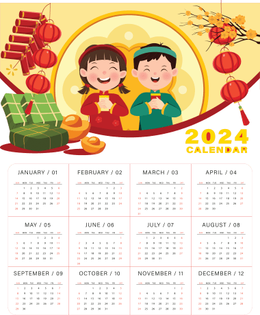 calendario 2024, png