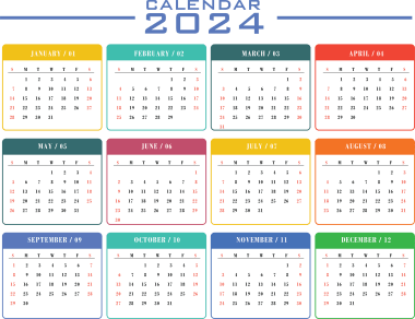 calendario 2024, png