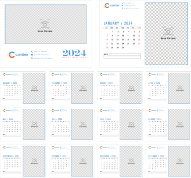 Calendrier 2024, png transparent