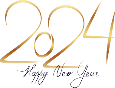 2024 happy new year text logo png