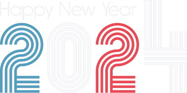 feliz año nuevo 2024 líneas números, png