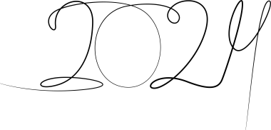 linear drawing of 2024 new year, png