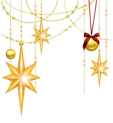 Descargar Adorno navideño y estrella natal, ilustración, estrella de Belén, Navidad, estrellas doradas de Navidad y adornos, decoración, adornos de navidad, rama png