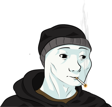 Doomer smoking cigaret png