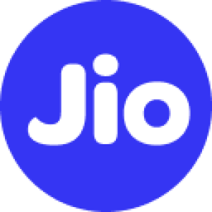 Jio blue text logo